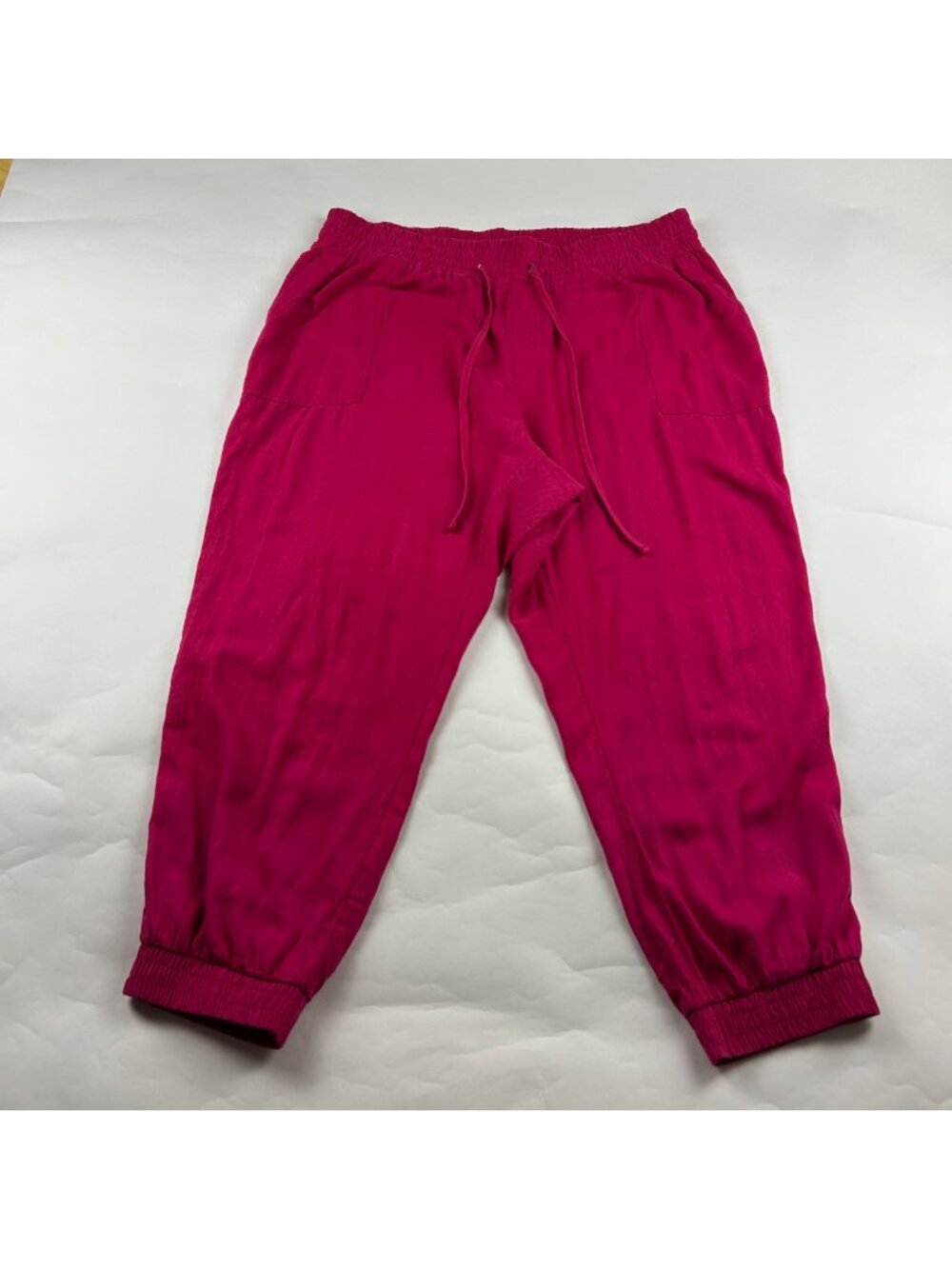 A New Day Hot Pink Linen Blend Jogger Pant XXL